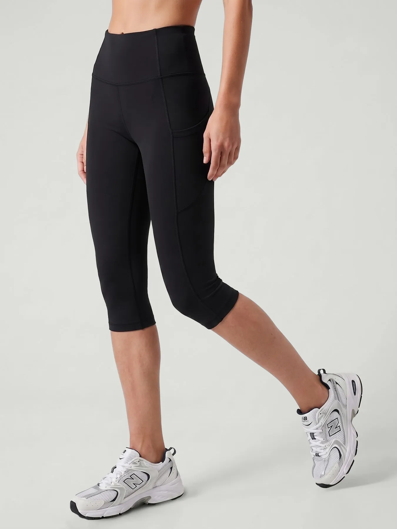 Black High Waisted Sleek Capri sold by BERLOOK product image thumbnail 3