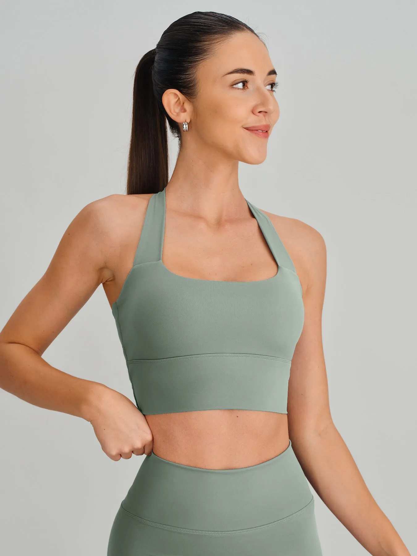 Green Twist X-Cross Sports Bra - Light Support sold by BERLOOK product image thumbnail 2