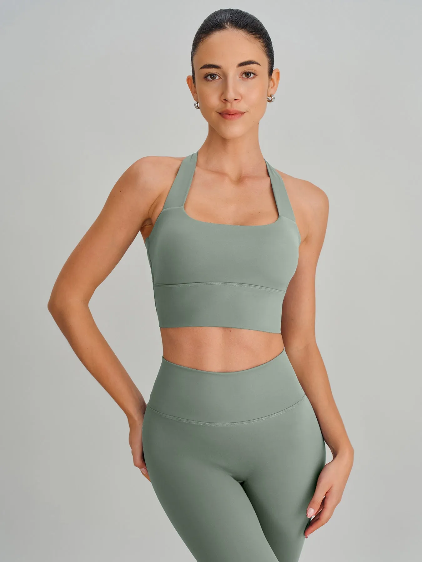 Green Twist X-Cross Sports Bra - Light Support sold by BERLOOK product image thumbnail 3