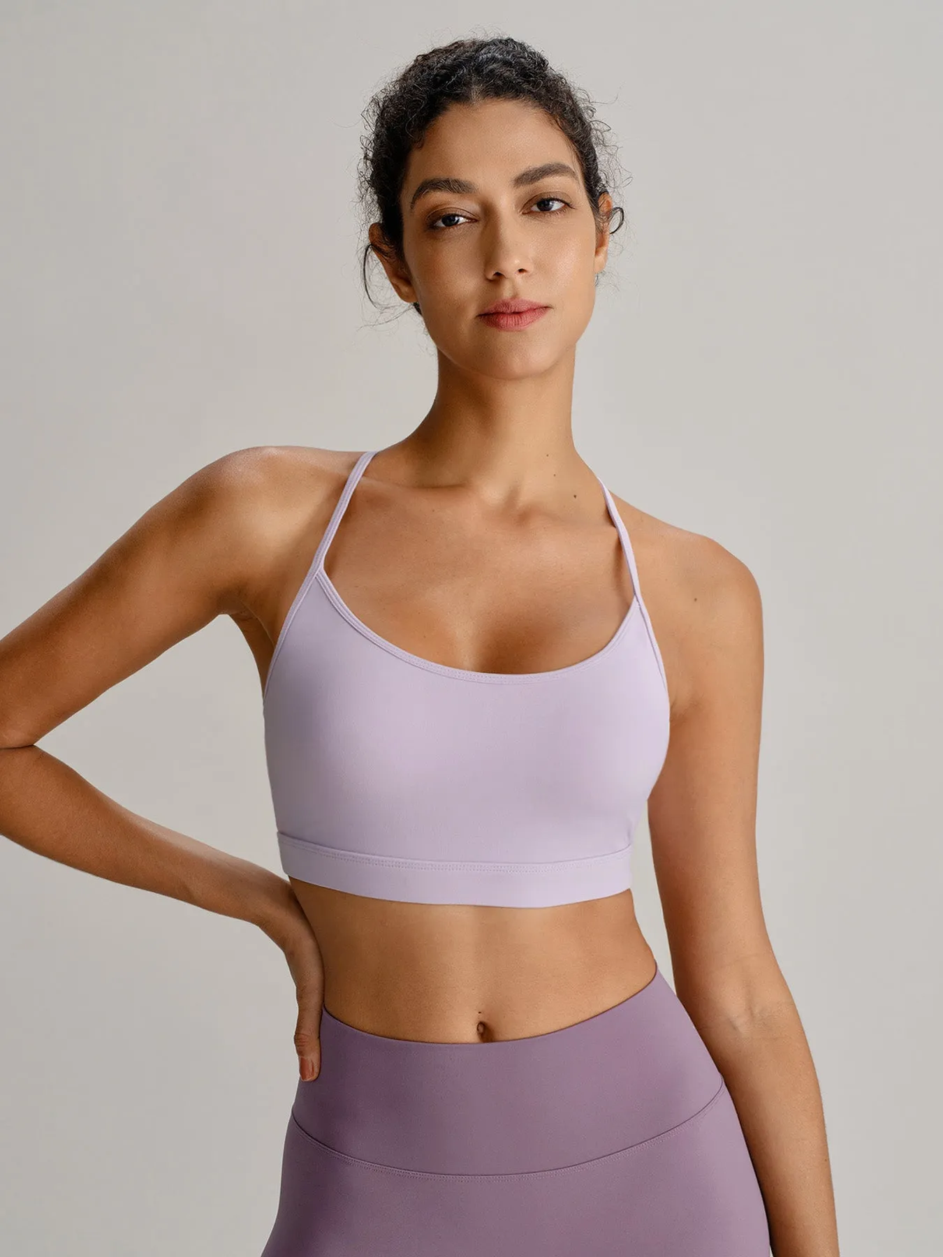 Purple Mesh Cutout Sports Bra - Light Support sold by BERLOOK product image thumbnail 4
