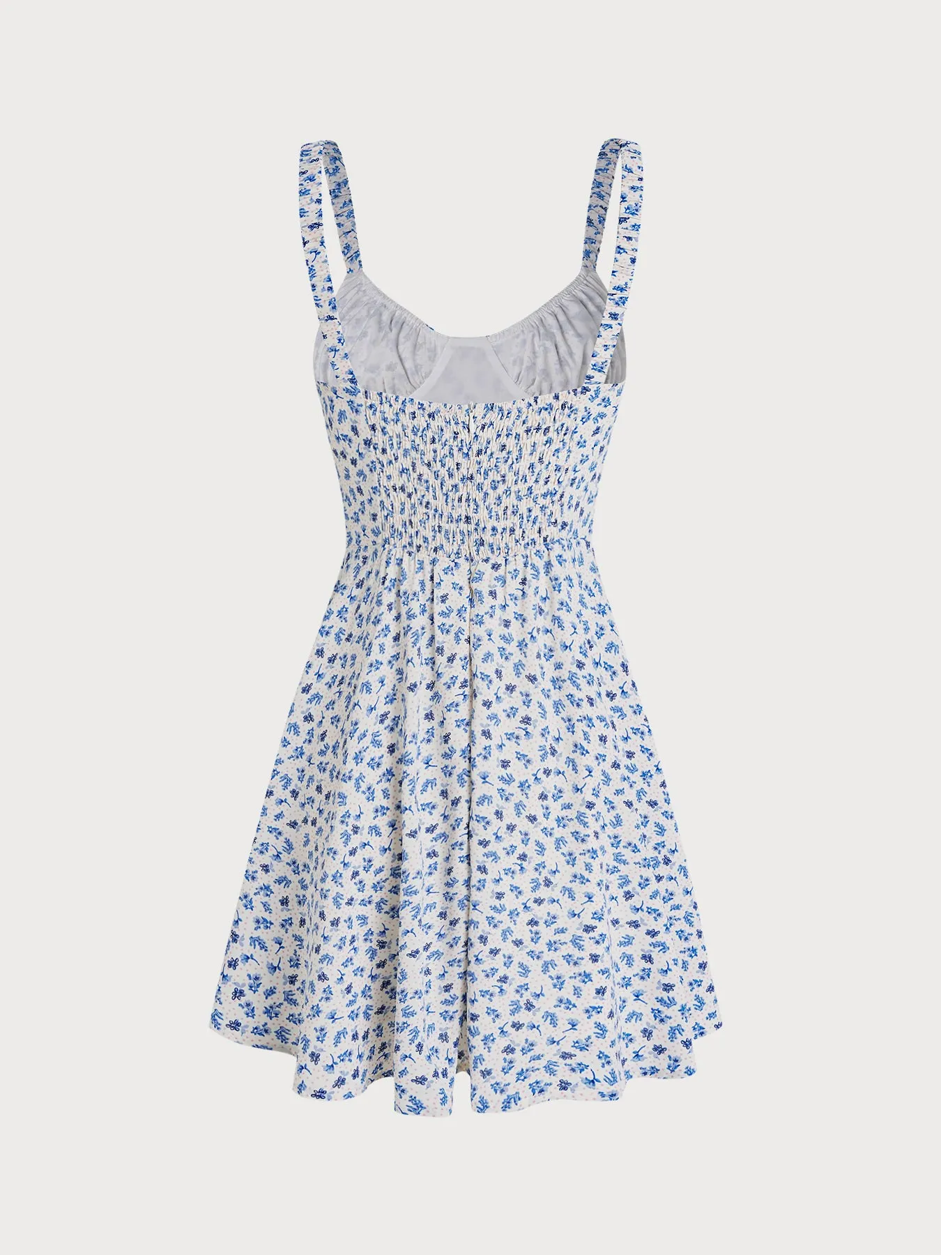 Blue Floral Print Beach Dress sold by BERLOOK product image thumbnail 3