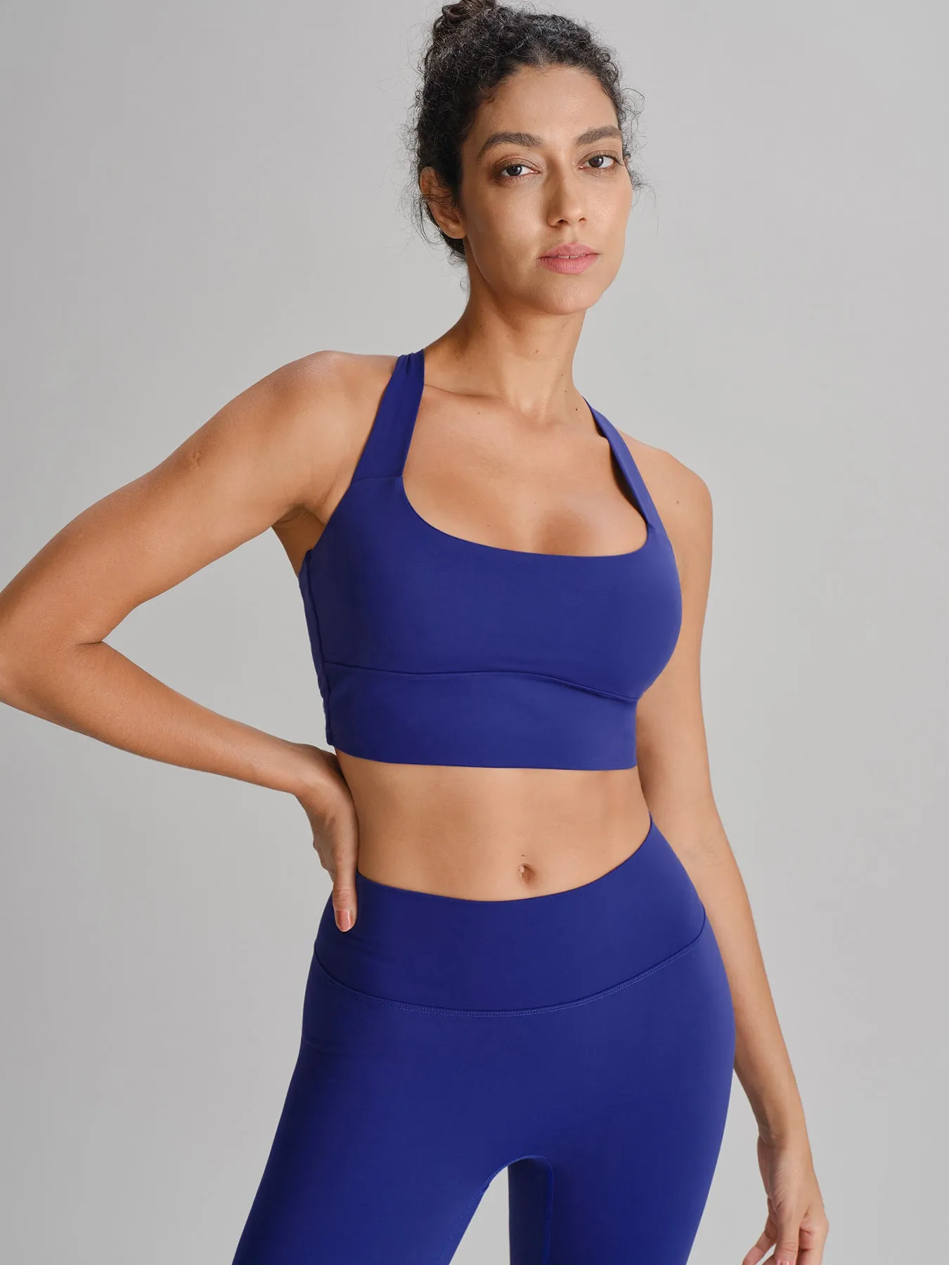 Royal Blue Twist X-Cross Sports Bra - Light Support sold by BERLOOK product image thumbnail 2