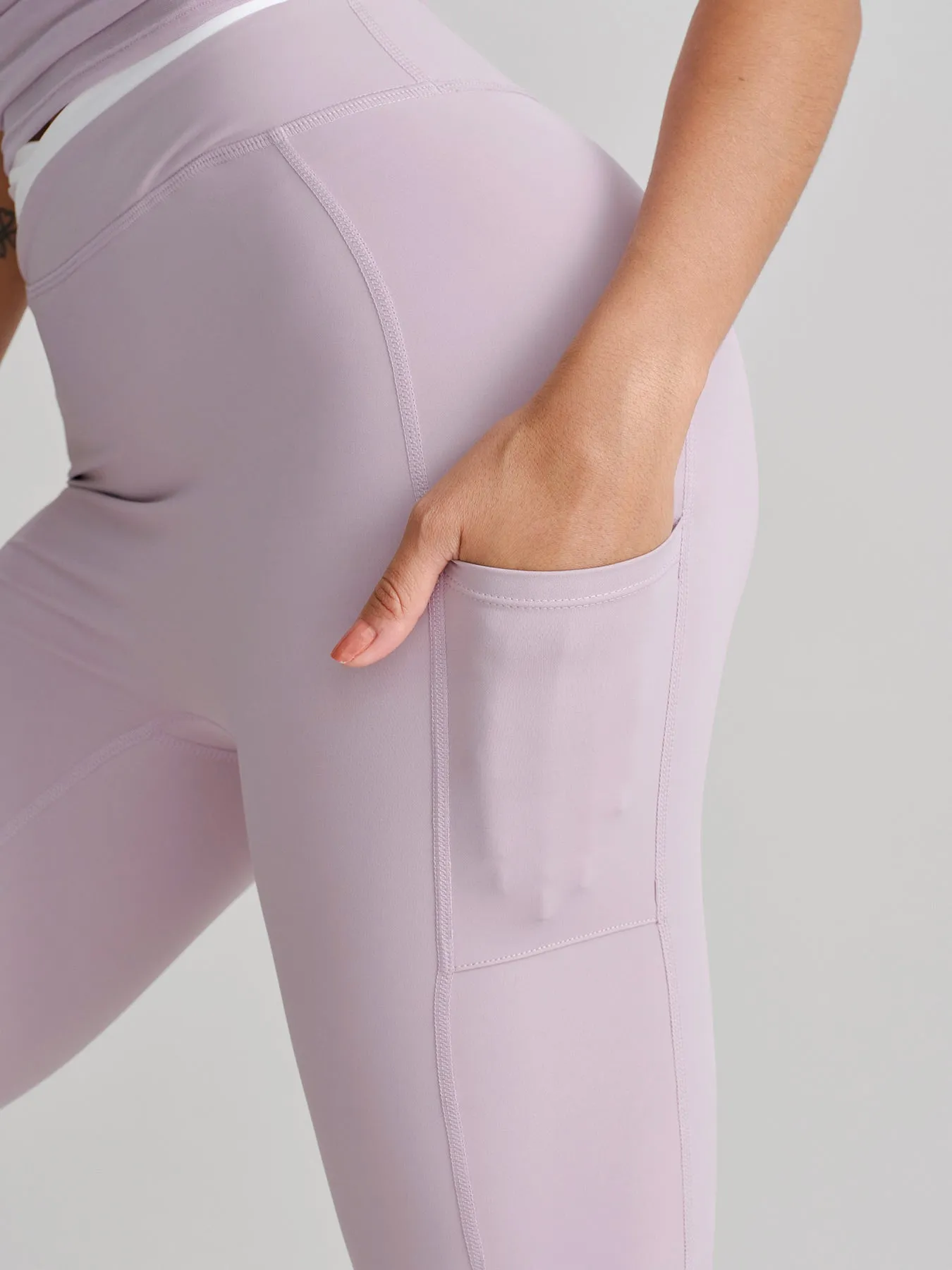 Light Purple High Waisted Leggings 25" sold by BERLOOK product image thumbnail 4
