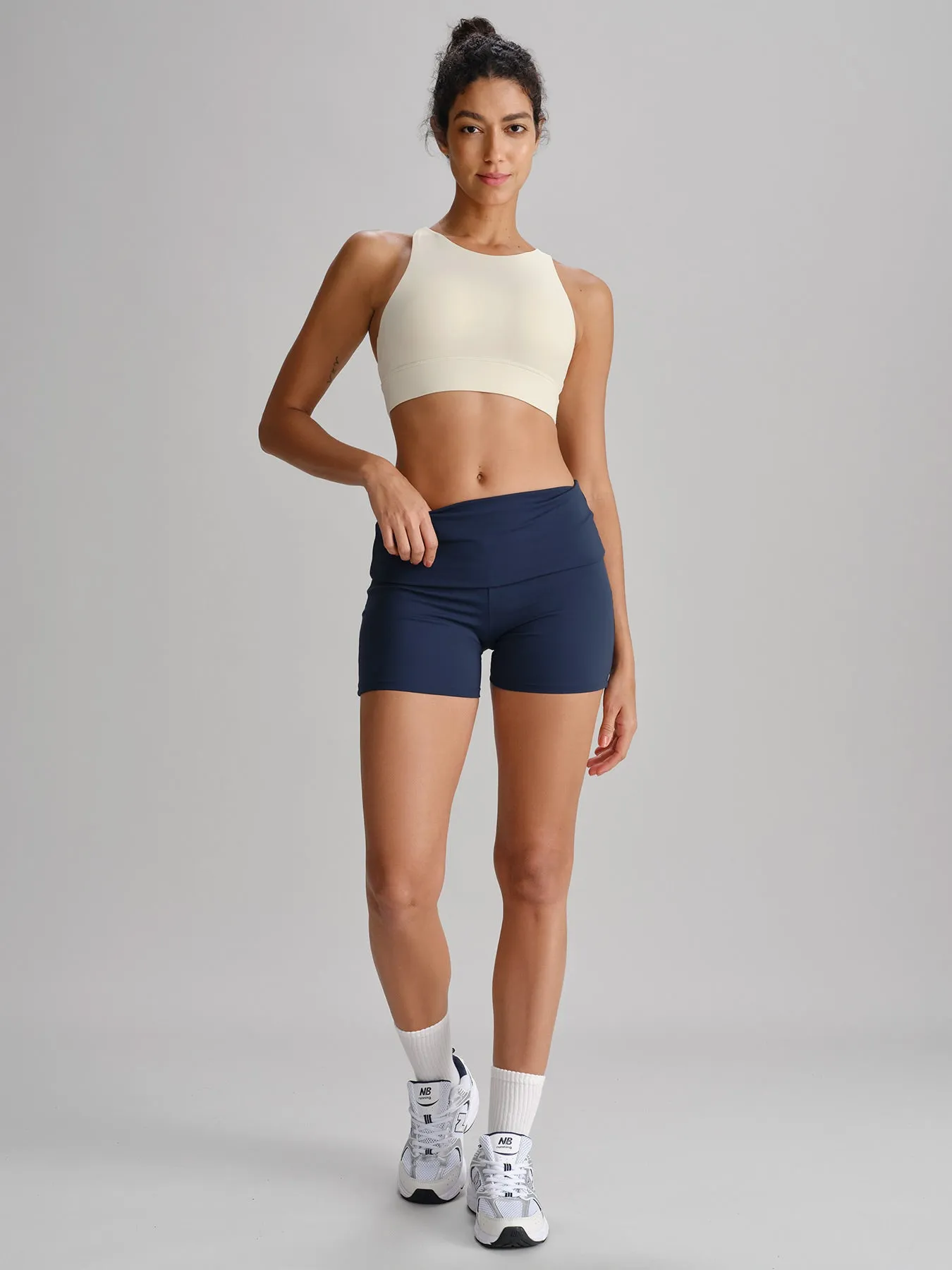 Navy Fold Waist Sports Shorts 3" sold by BERLOOK product image thumbnail 2