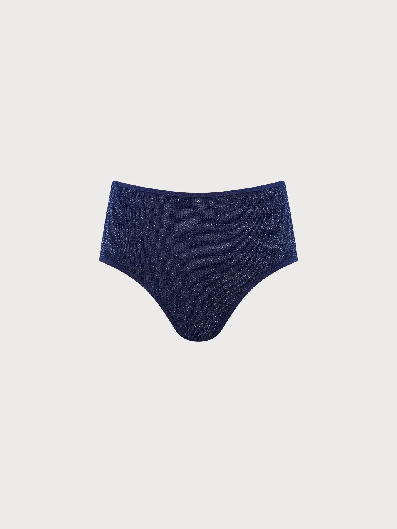 Blue Lurex High Waisted Surf bottom sold by BERLOOK