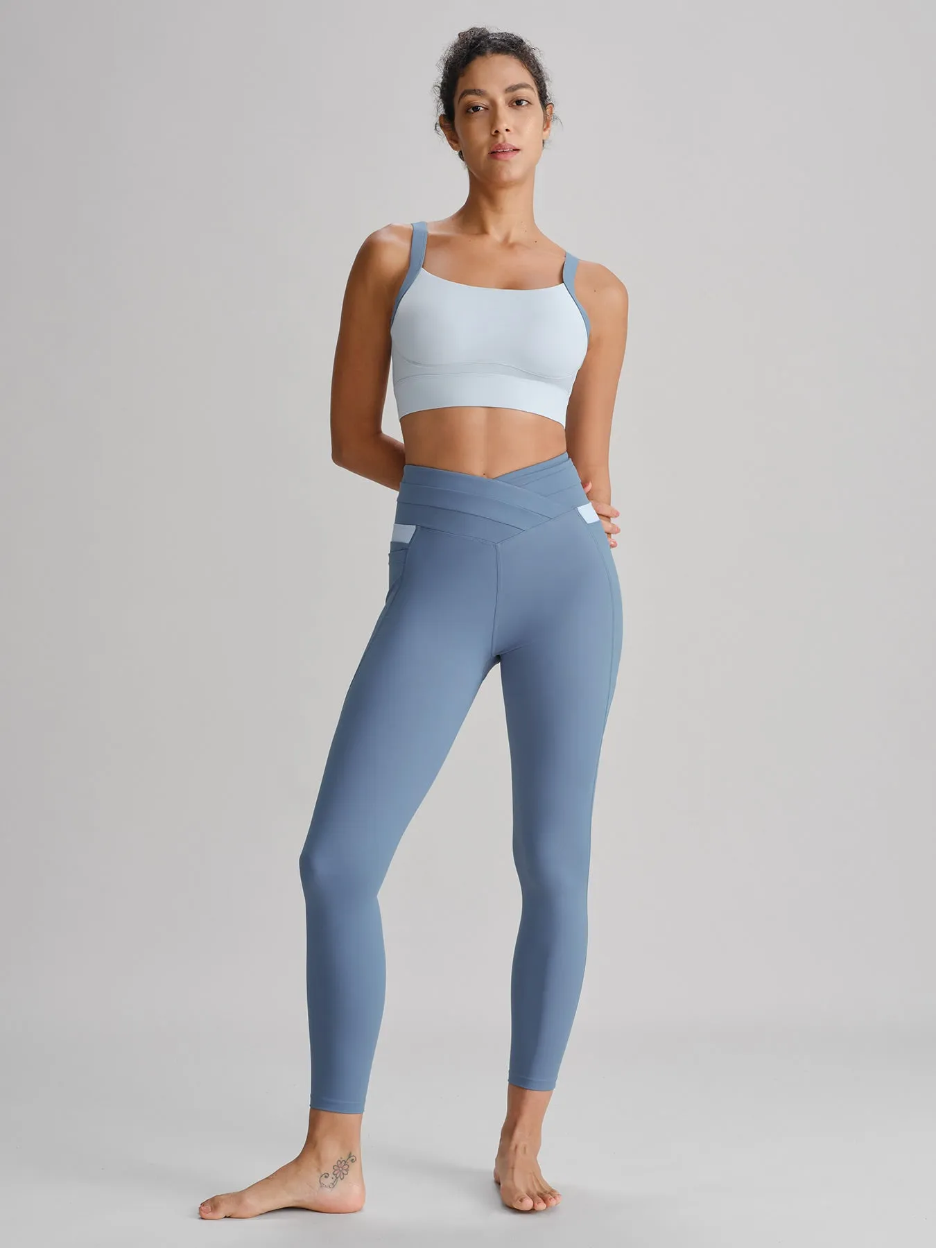 Blue Contrast Strap X Cross Sports Bra sold by BERLOOK product image thumbnail 3