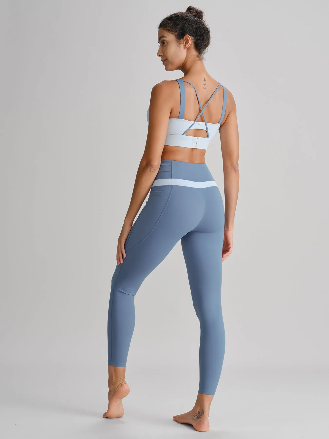 Blue Contrast Strap X Cross Sports Bra sold by BERLOOK product image thumbnail 2