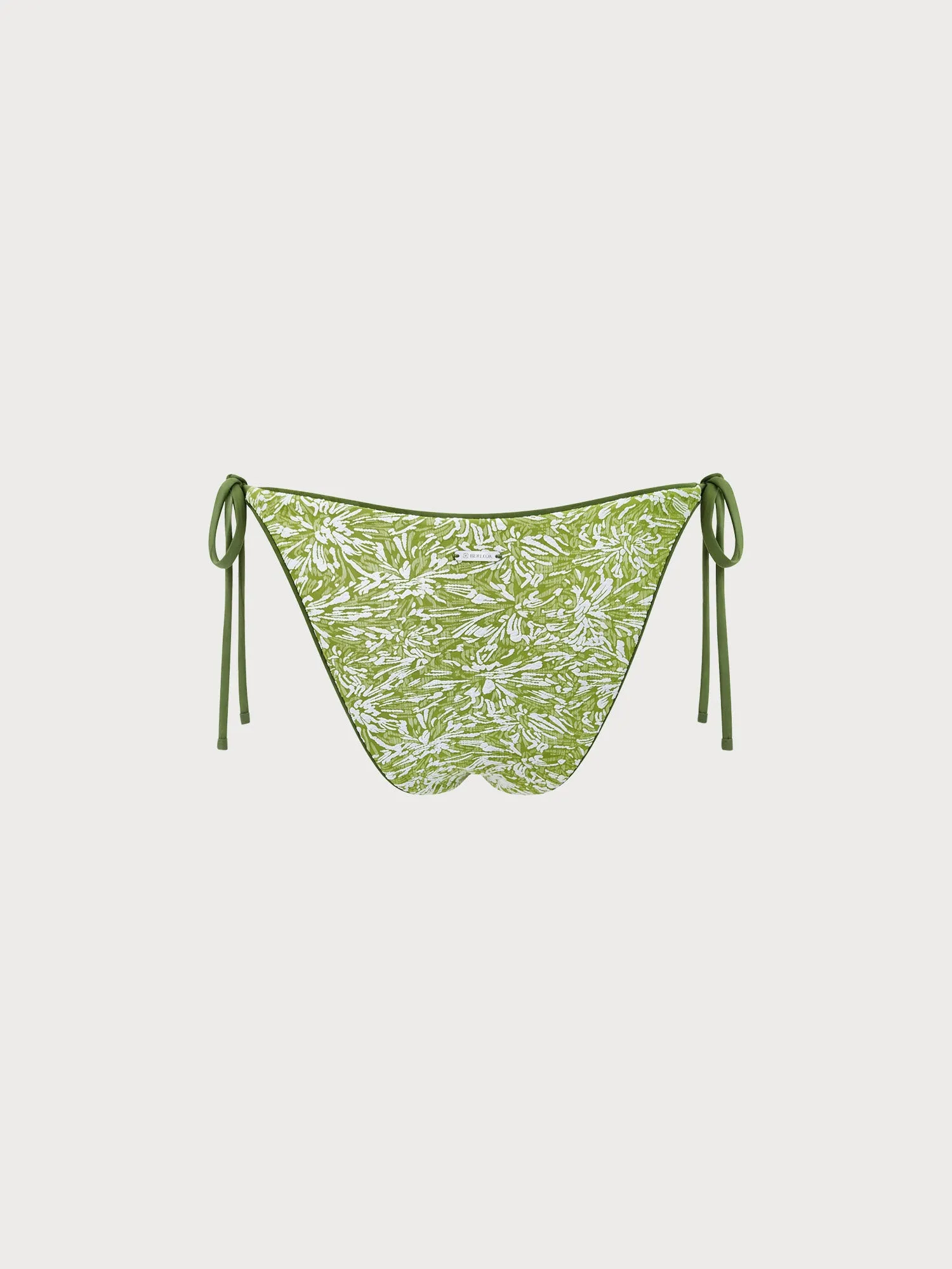 Green Floral Print Tie‑Side Bikini Bottom sold by BERLOOK product image thumbnail 2