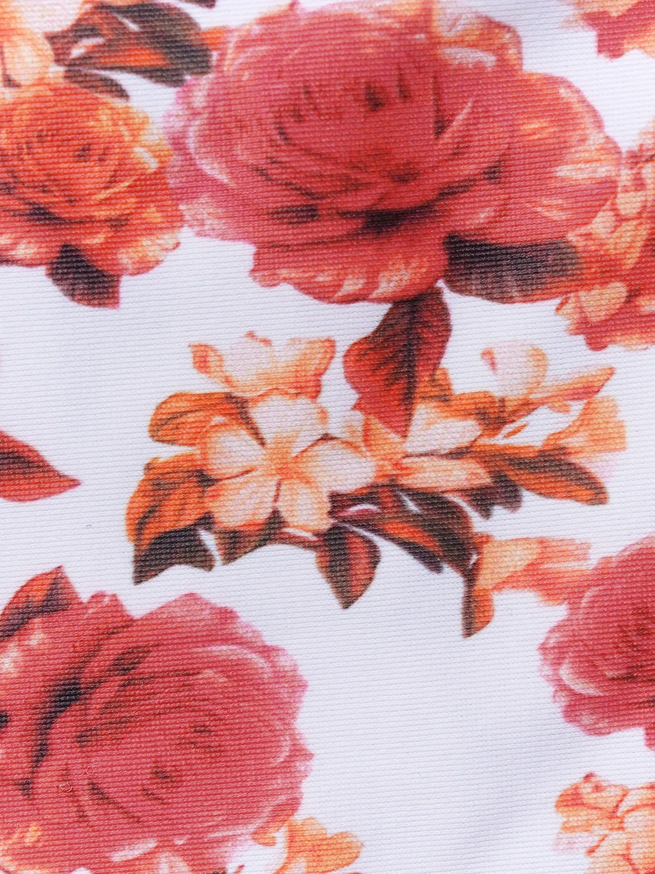 Red Floral Print Triangle Cross‑Back Bikini Top sold by BERLOOK product image thumbnail 3