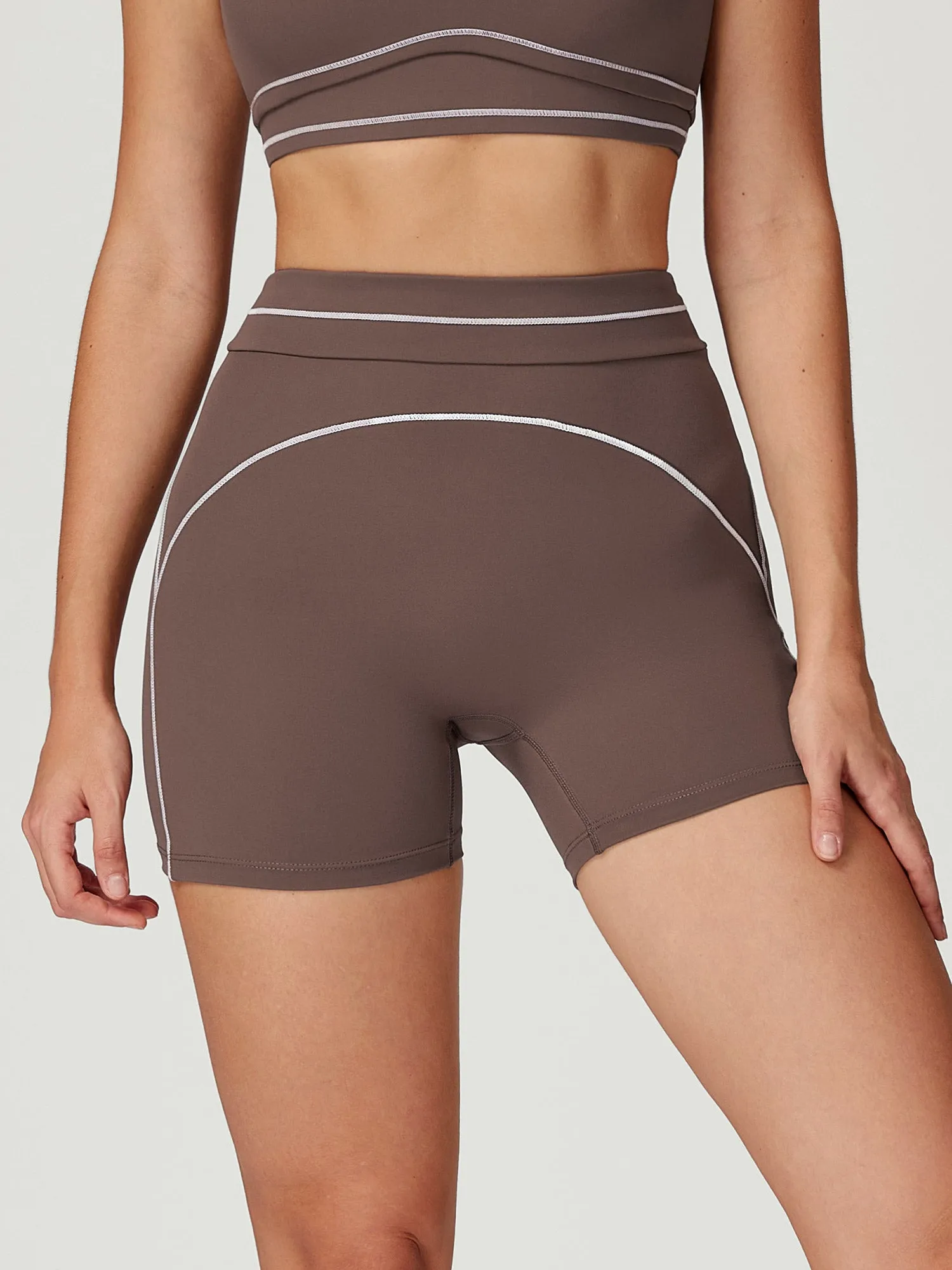 Coffee Line Workout Shorts sold by BERLOOK product image thumbnail 4