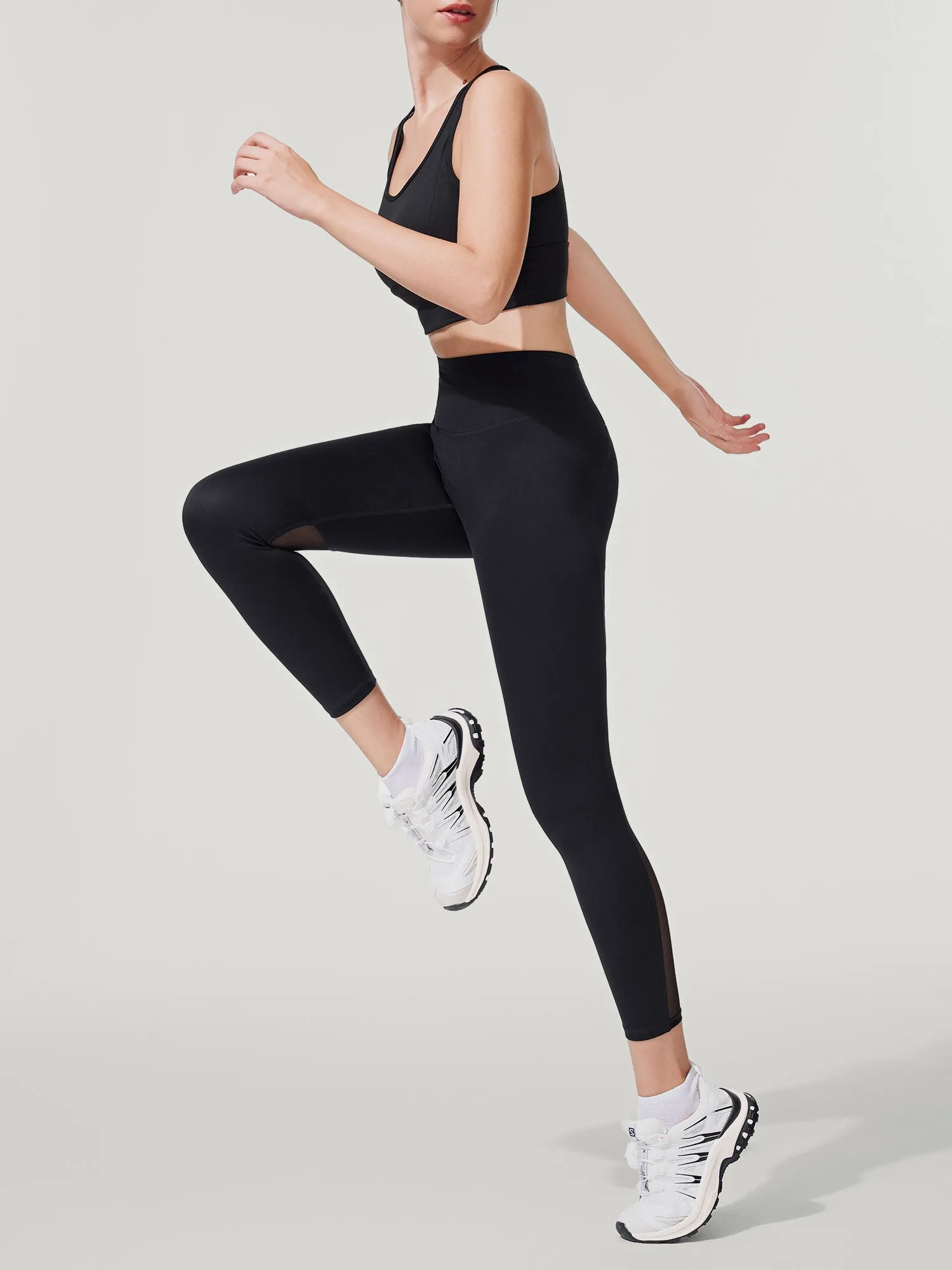 Black Breathable Back Leg Mesh Leggings 24" sold by BERLOOK product image thumbnail 4