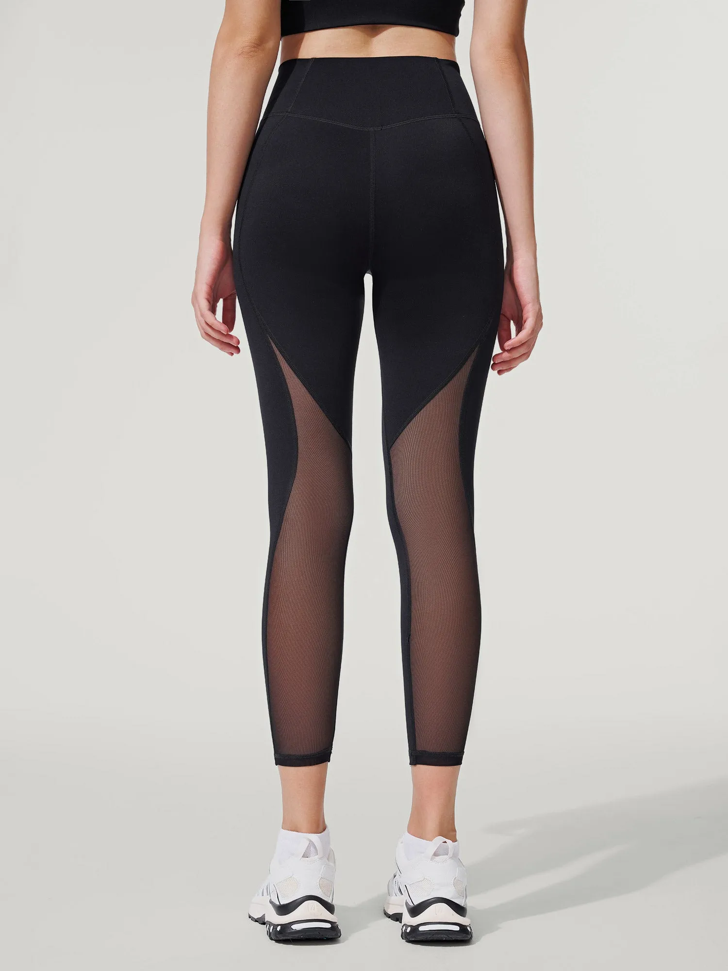 Black Breathable Back Leg Mesh Leggings 24" sold by BERLOOK product image thumbnail 2
