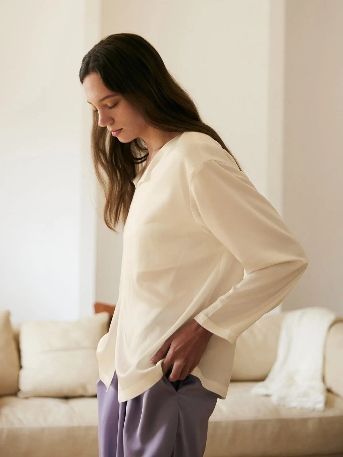 Solid Split Front Blouse sold by BERLOOK product image thumbnail 5