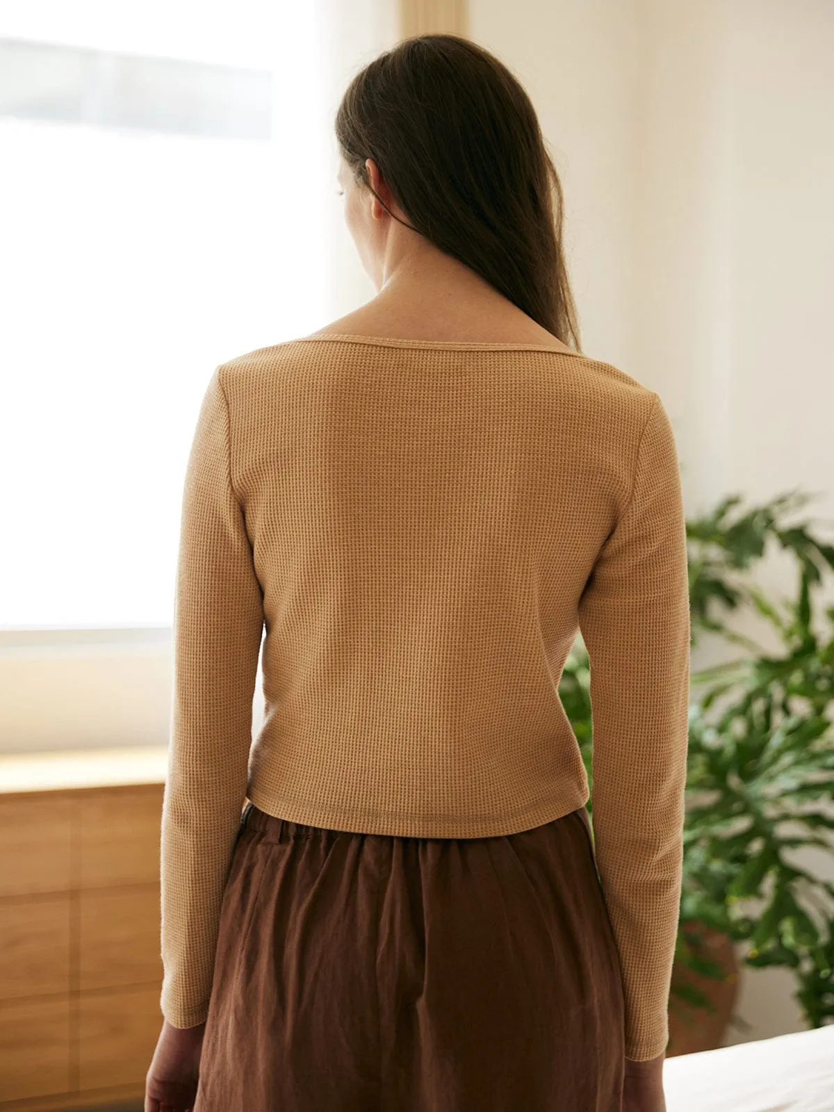 Textured Long Sleeve Tee sold by BERLOOK product image thumbnail 4