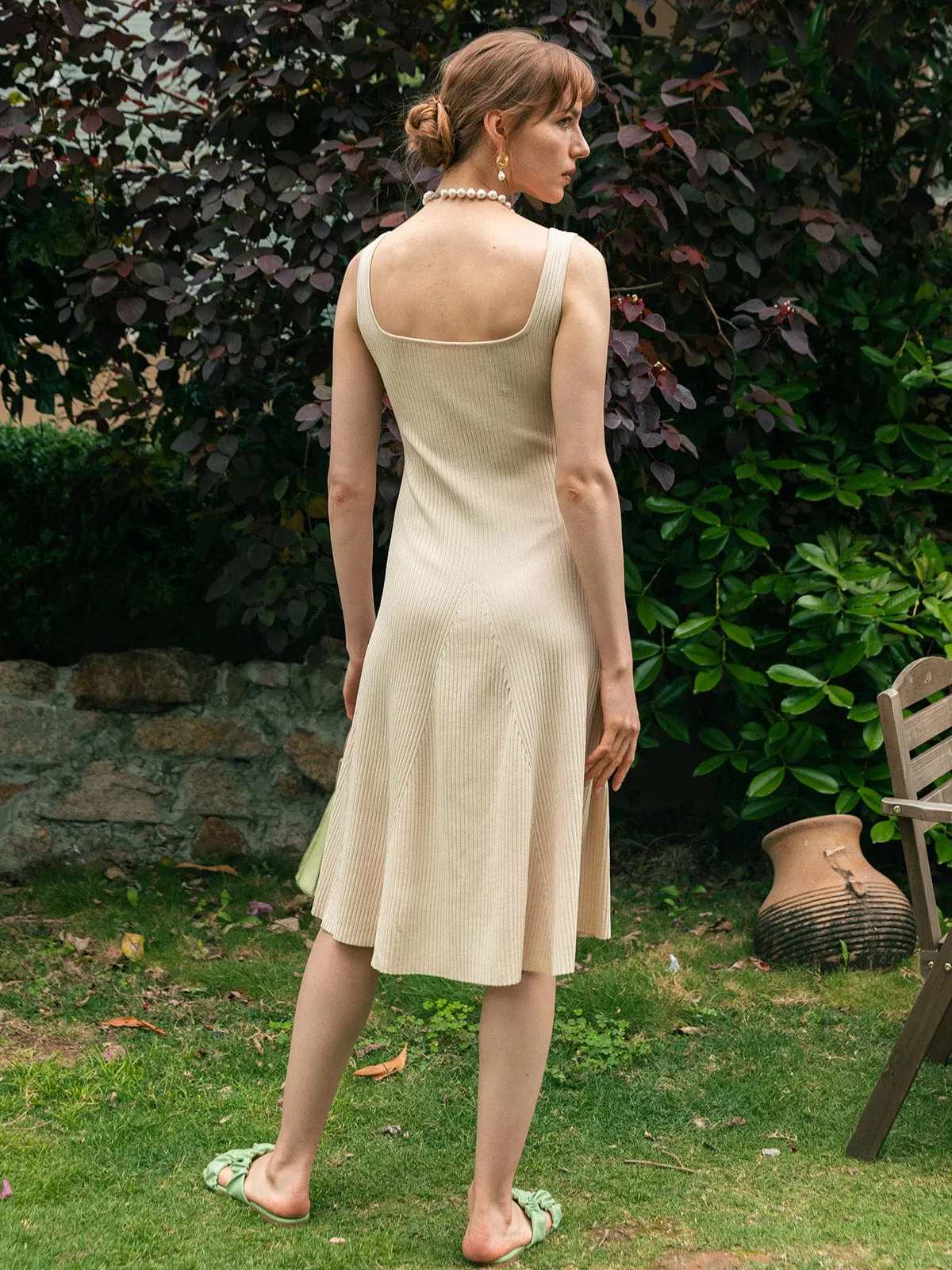 Square Neck Knit Dress sold by BERLOOK product image thumbnail 5