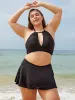 Floral Cutout Plus Size Cover-Up Skirt sold by BERLOOK