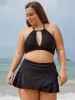 Floral Cutout Plus Size Cover-Up Skirt sold by BERLOOK