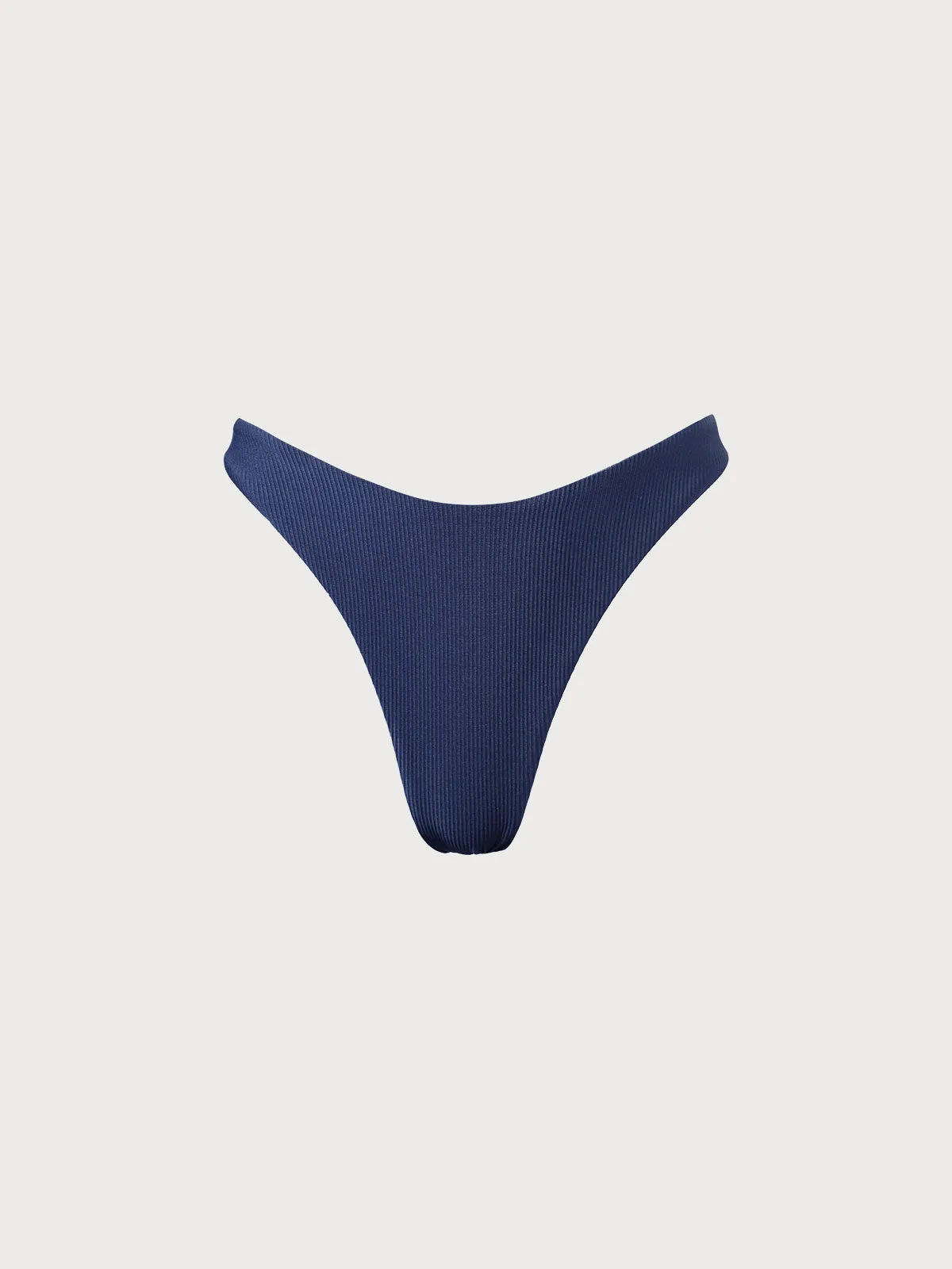 Navy Blue Ruched High Cut Bikini Bottom sold by BERLOOK product image thumbnail 5
