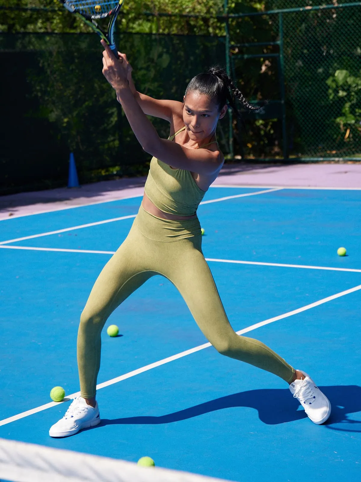 Light Green High Waisted Leggings 23” sold by BERLOOK product image thumbnail 2