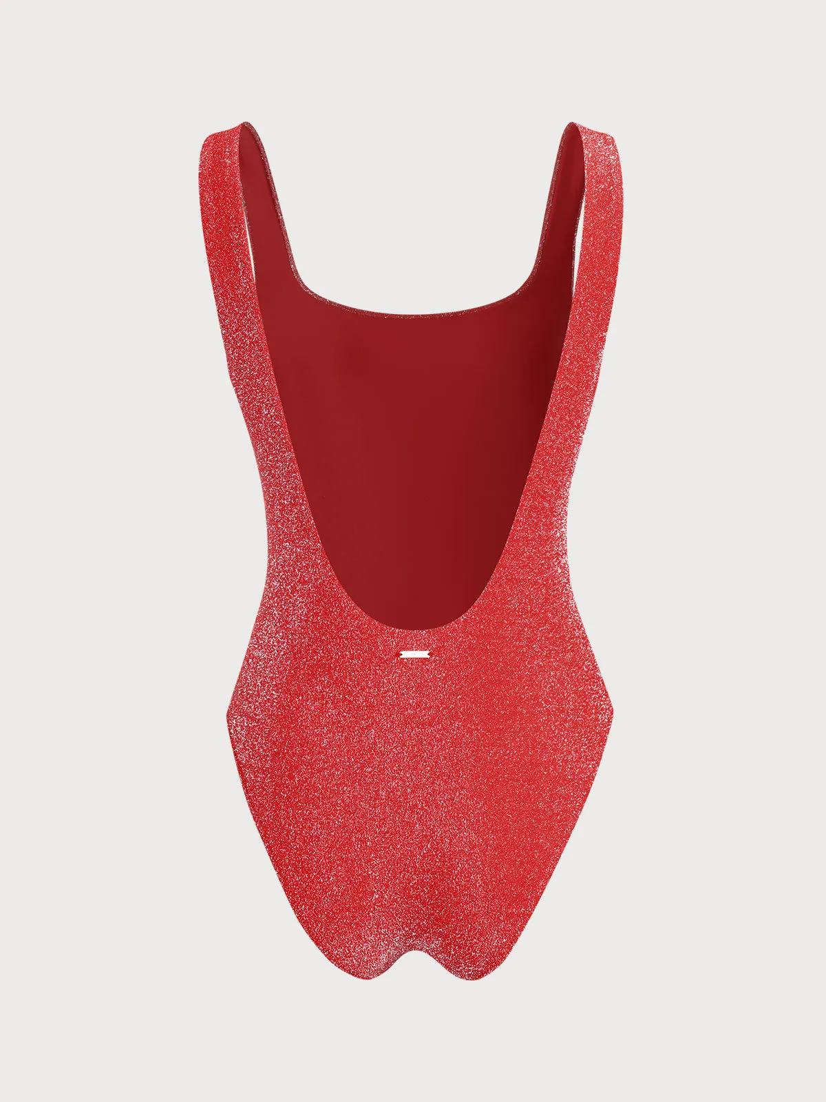 Red Lurex No Padding One-Piece Swimsuit sold by BERLOOK product image thumbnail 4