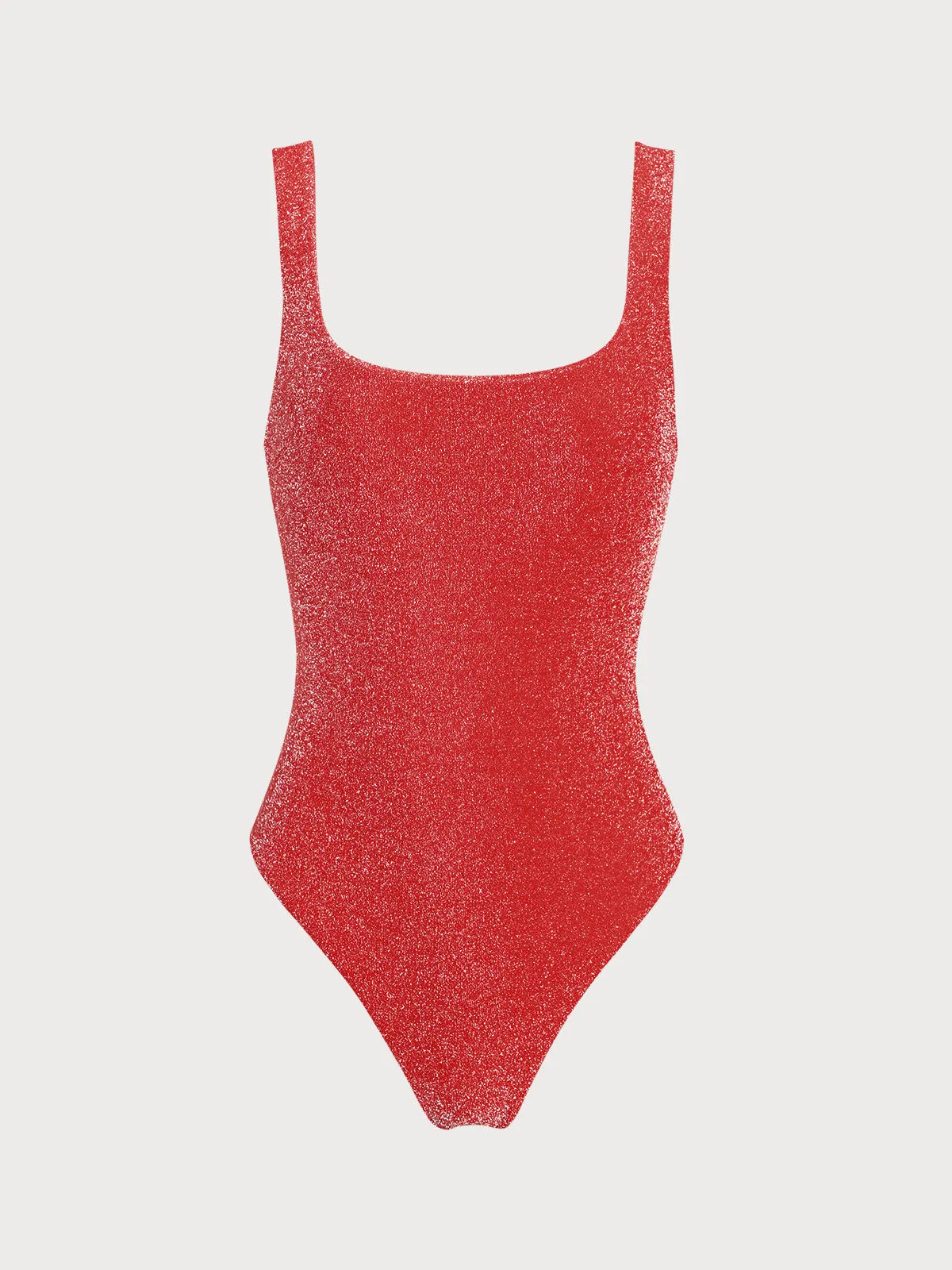 Red Lurex No Padding One-Piece Swimsuit sold by BERLOOK product image thumbnail 3