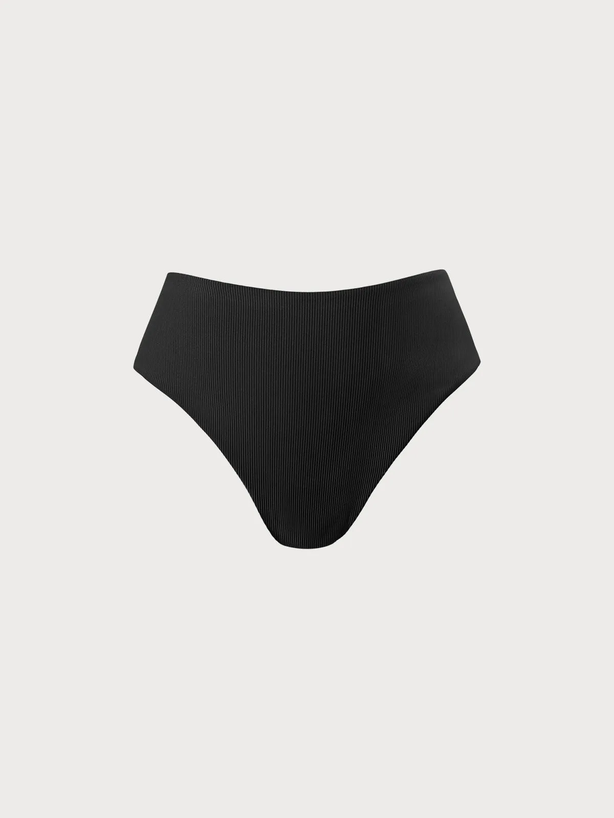 Black Ribbed Plus Size Bikini Bottom sold by BERLOOK product image thumbnail 5