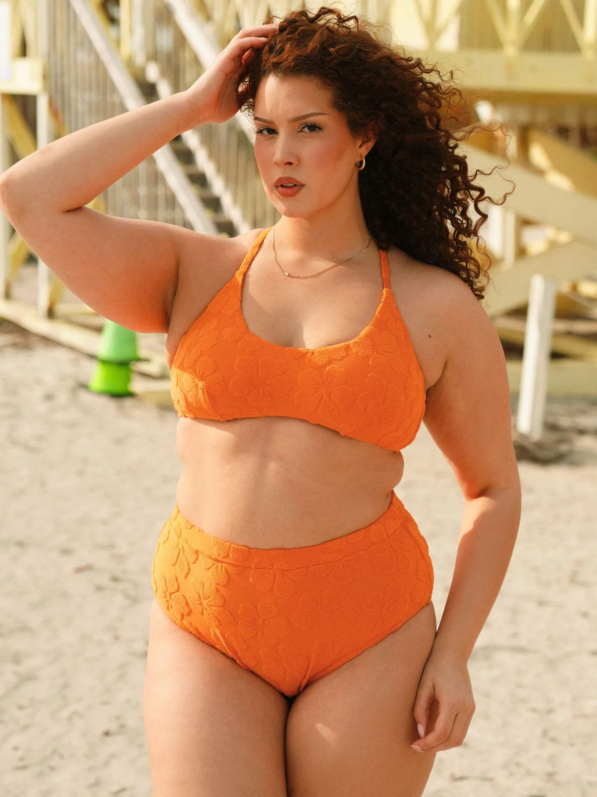Floral Jacquard Plus Size Bikini Bottom sold by BERLOOK product image thumbnail 3