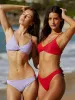 Red Solid Low Waisted Bikini Bottom sold by BERLOOK