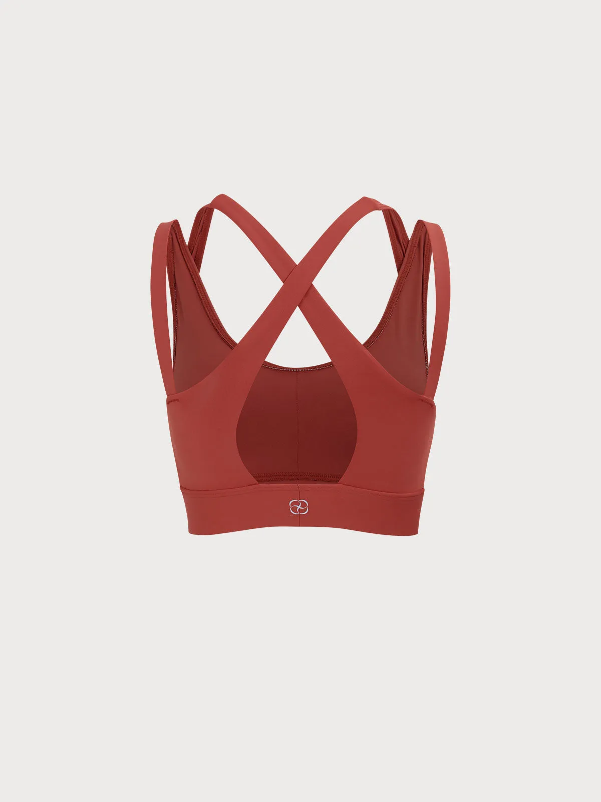 Brick Red X-Cross Sports Bra--Medium Support sold by BERLOOK