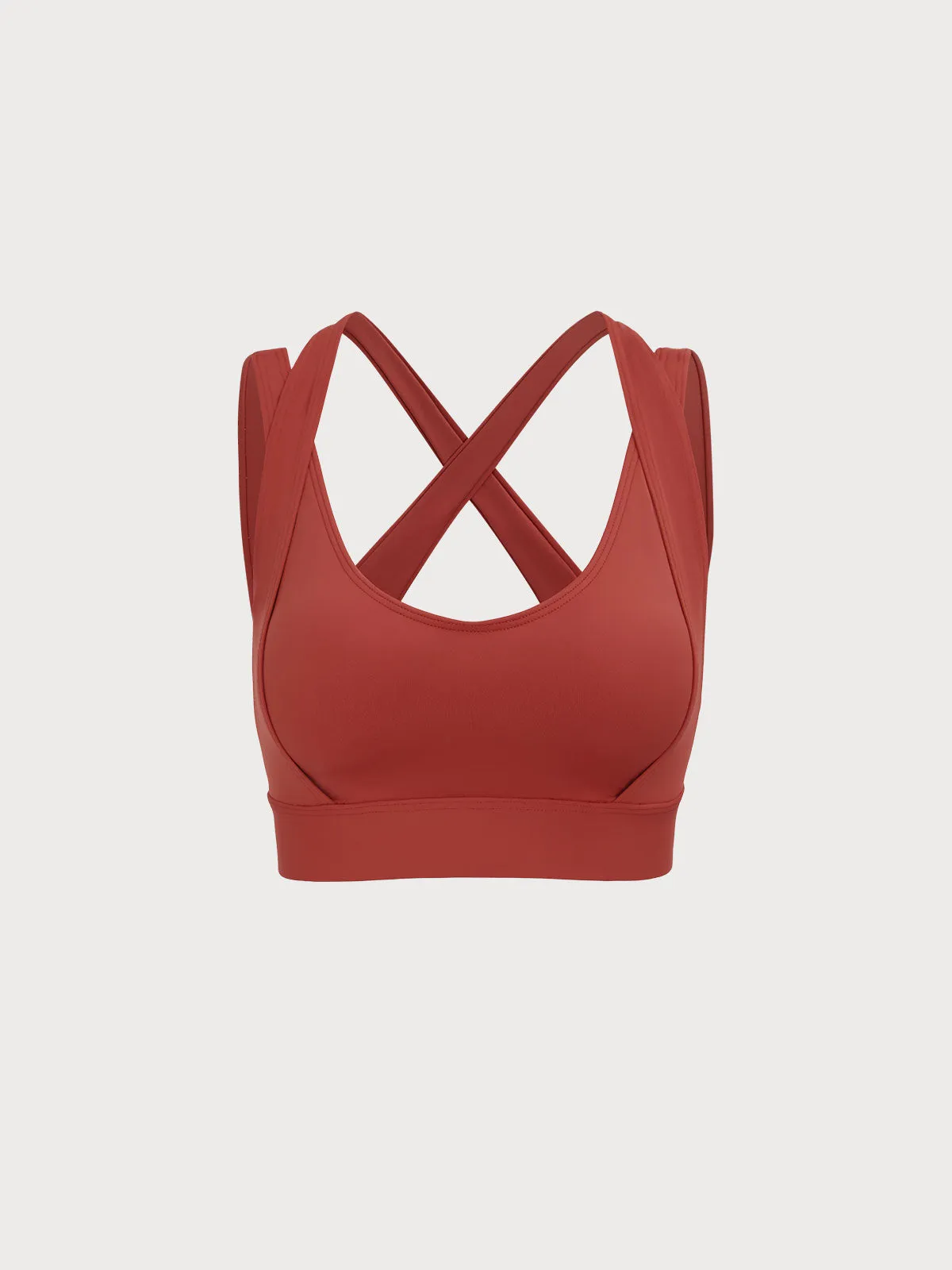 Brick Red X-Cross Sports Bra--Medium Support sold by BERLOOK product image thumbnail 2