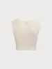 Beige V-Neck Tank Top--Light Support sold by BERLOOK