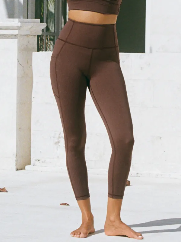 Coffee Side Pocket Leggings 24" sold by BERLOOK