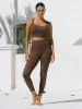 Coffee Side Pocket Leggings 24" sold by BERLOOK