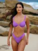 Purple Ruched Bikini Bottom sold by BERLOOK