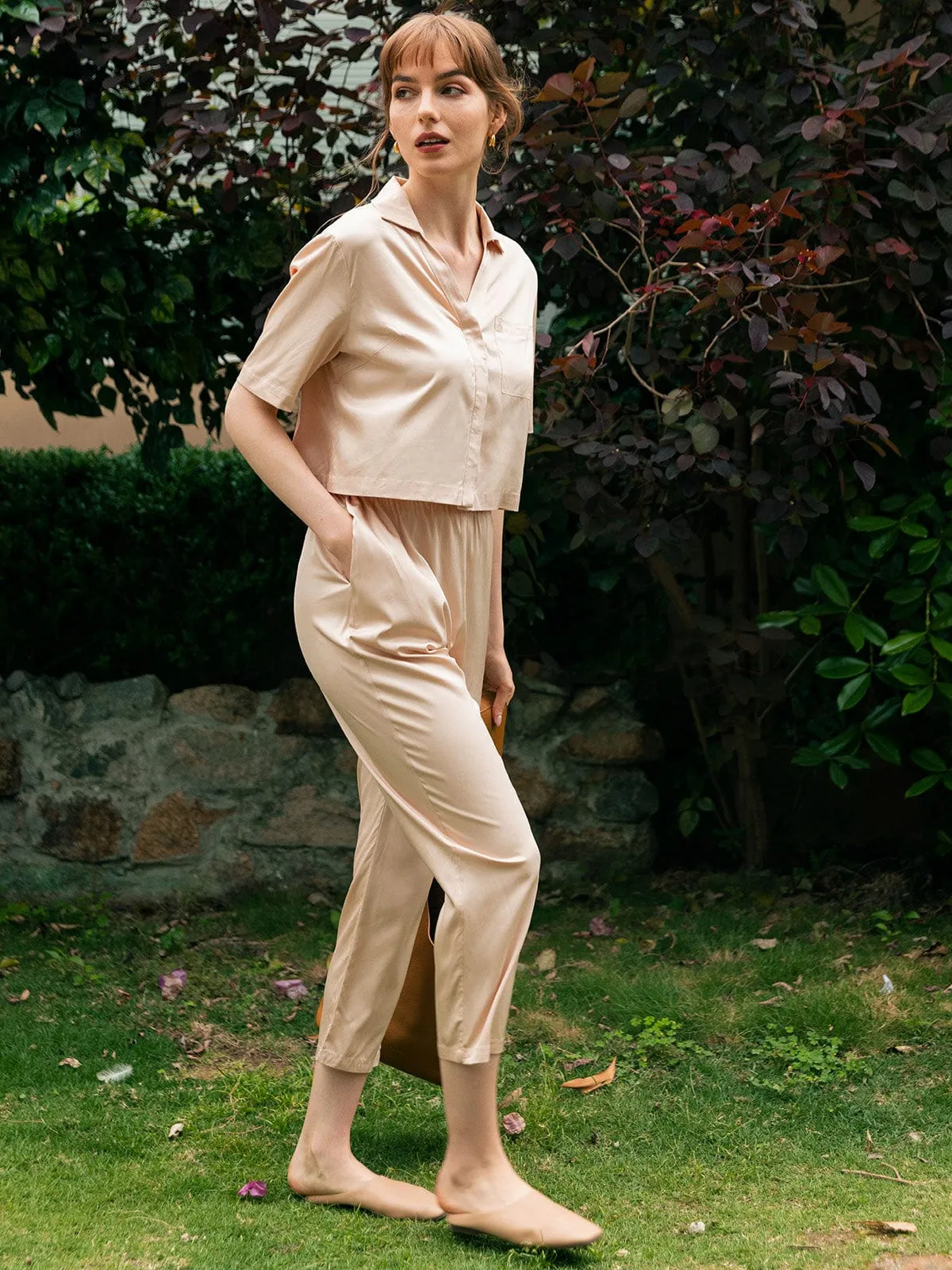 Solid Color Pocket Straight Pants sold by BERLOOK product image thumbnail 4