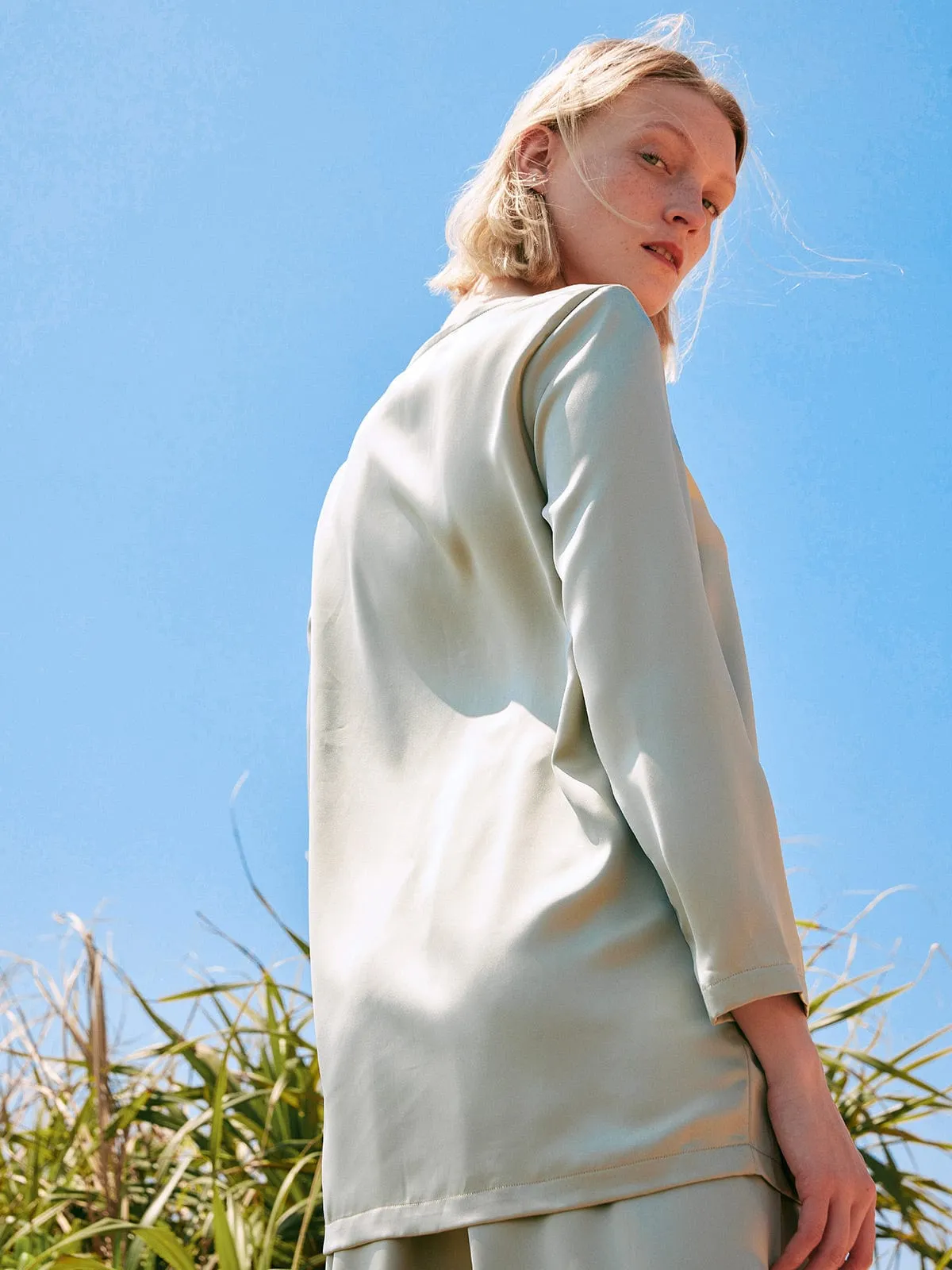 V Neck Button Blouse sold by BERLOOK product image thumbnail 2