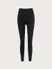 Black Yoga Natural Waisted Leggings 25” sold by BERLOOK