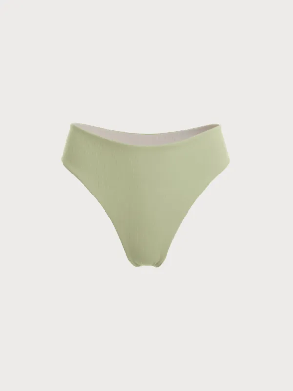 Light Green Full Coverage Reversible Bikini Bottom sold by BERLOOK