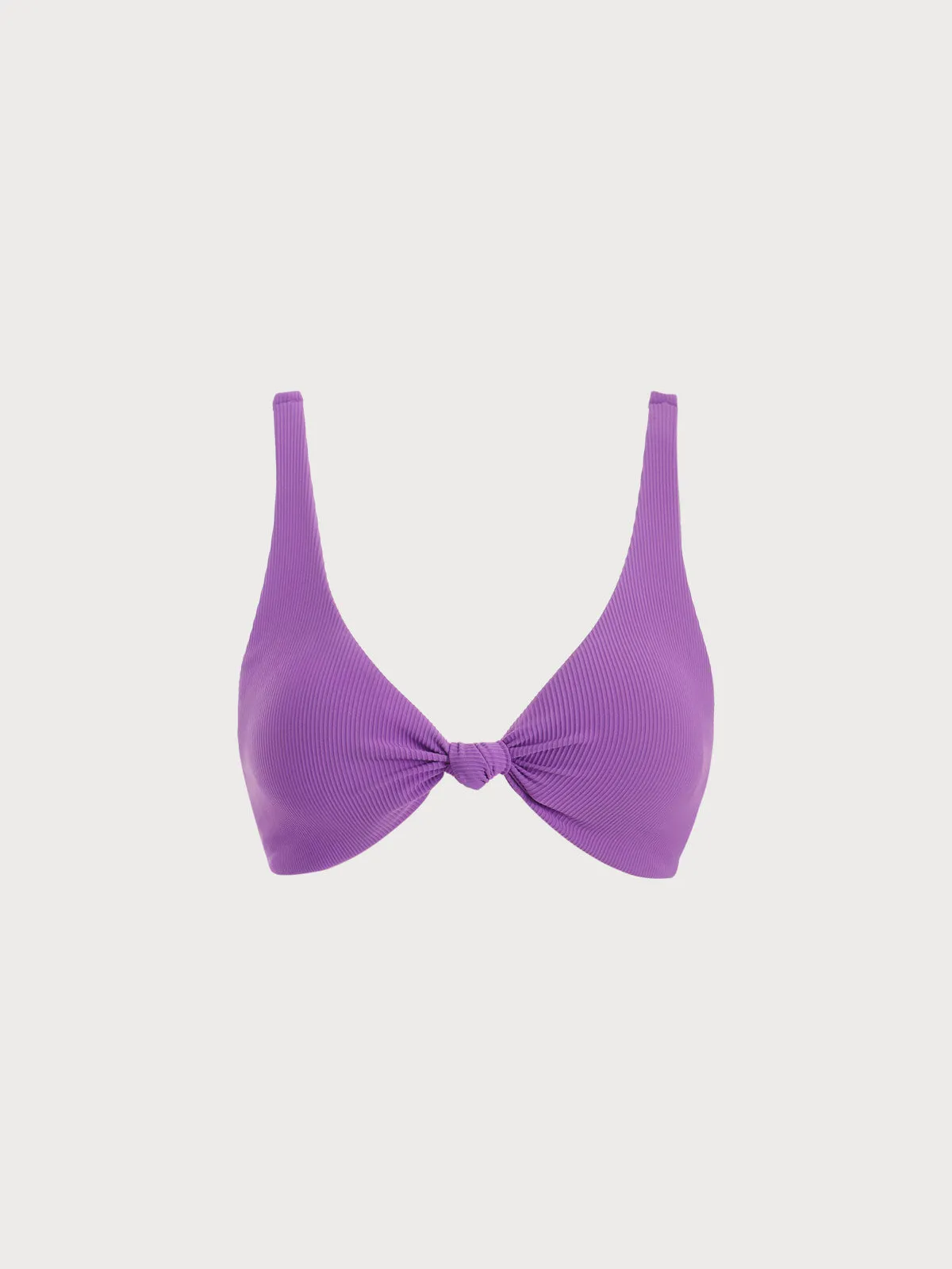 Purple V Neck Knot Bikini Top sold by BERLOOK product image thumbnail 5