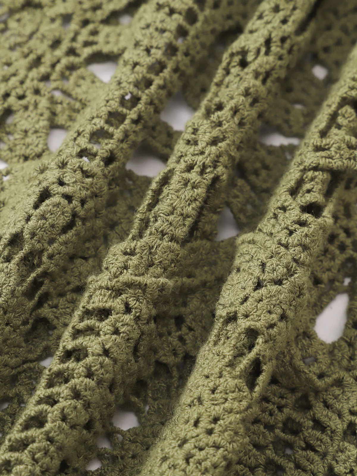 Army Green Crochet Cover-Up Skirt sold by BERLOOK product image thumbnail 3