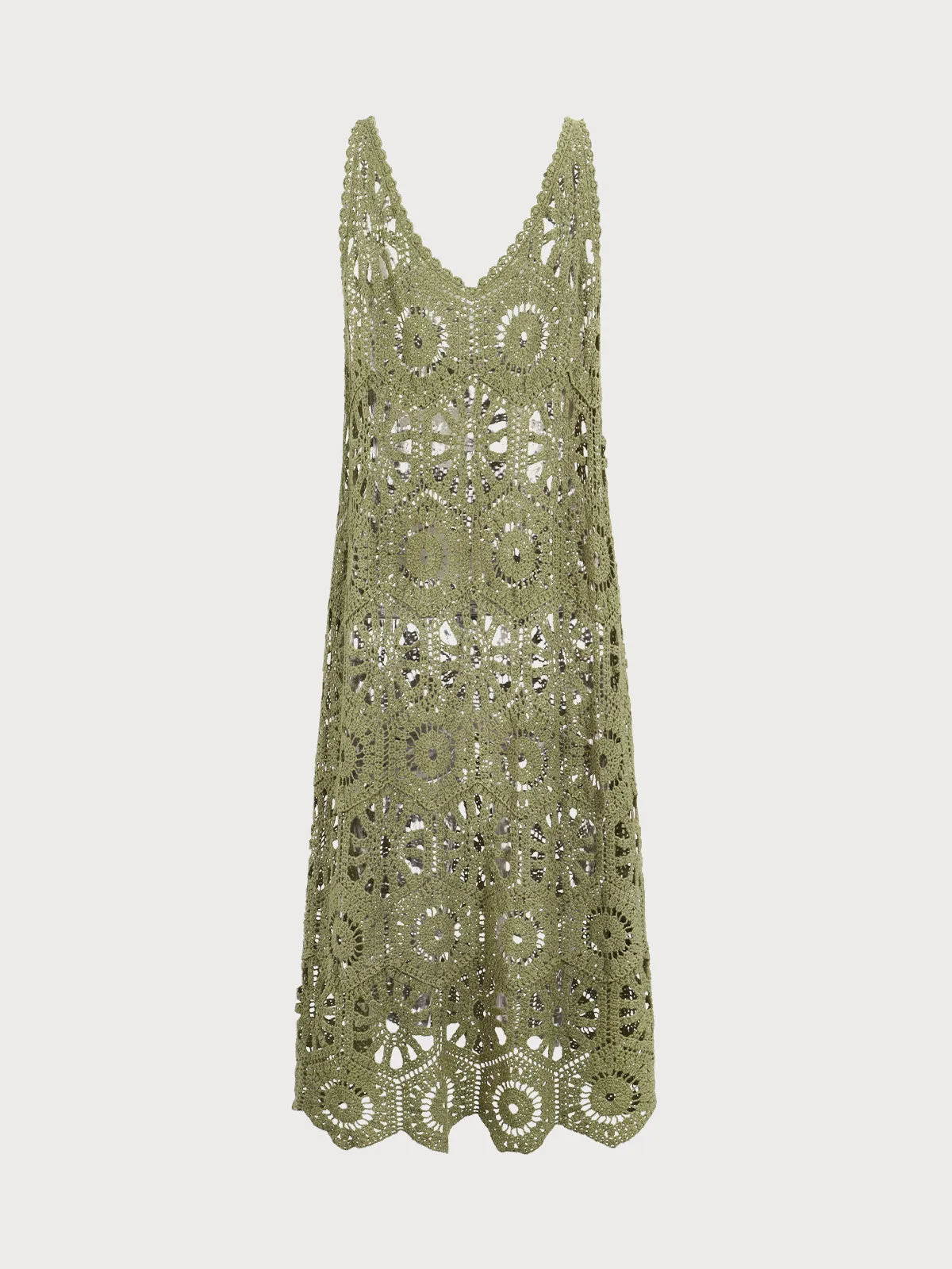 Army Green Crochet Cover-Up Skirt sold by BERLOOK product image thumbnail 2