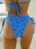 Blue Plaid Tie Bikini Bottom sold by BERLOOK