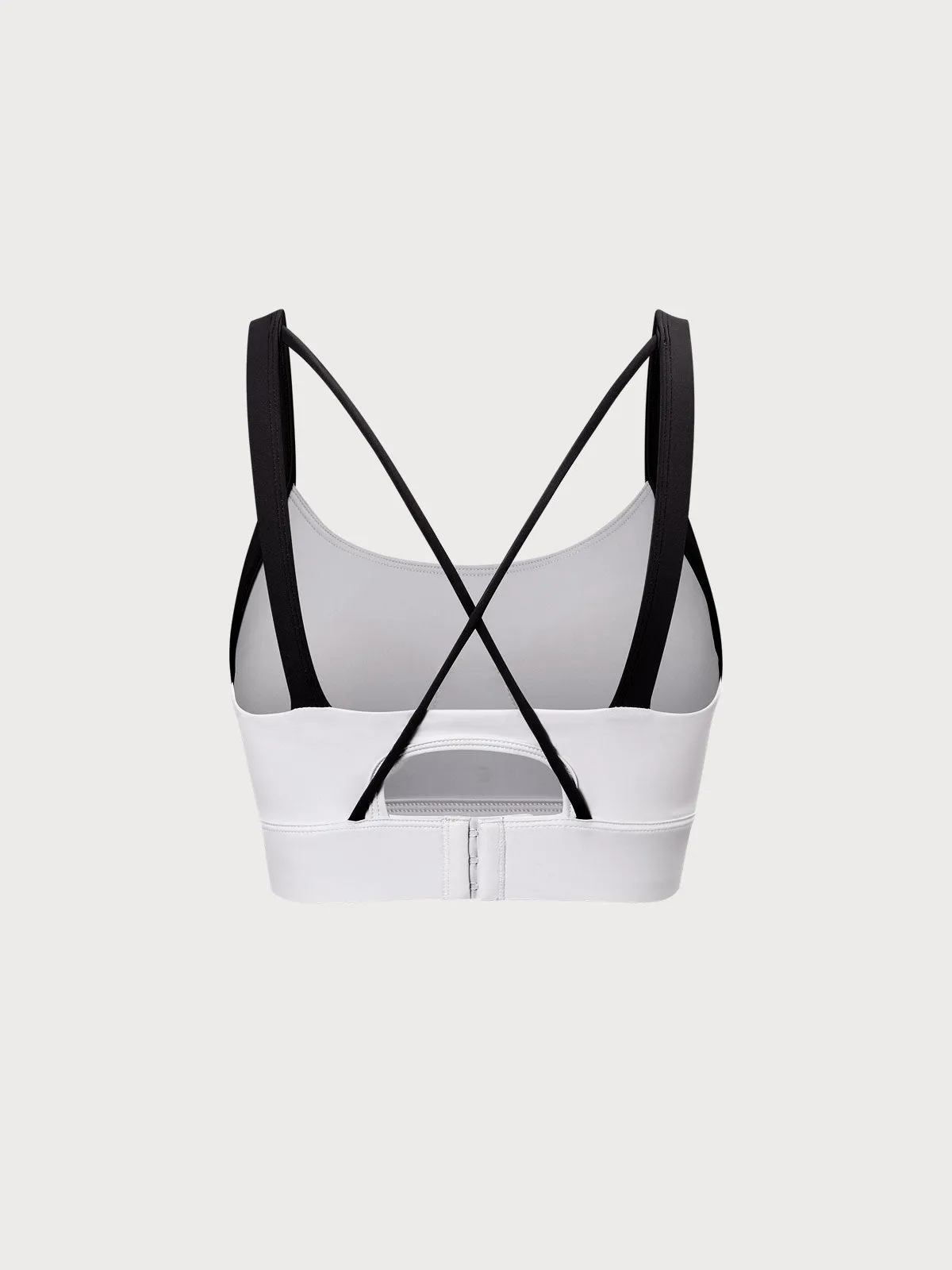 White Contrast Yoga Sports Bra sold by BERLOOK product image thumbnail 2