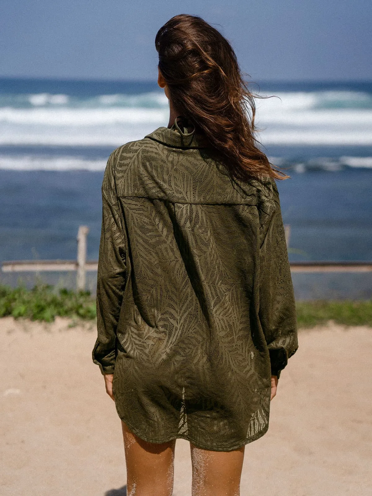 Army Green Crochet Cover-Up sold by BERLOOK product image thumbnail 5