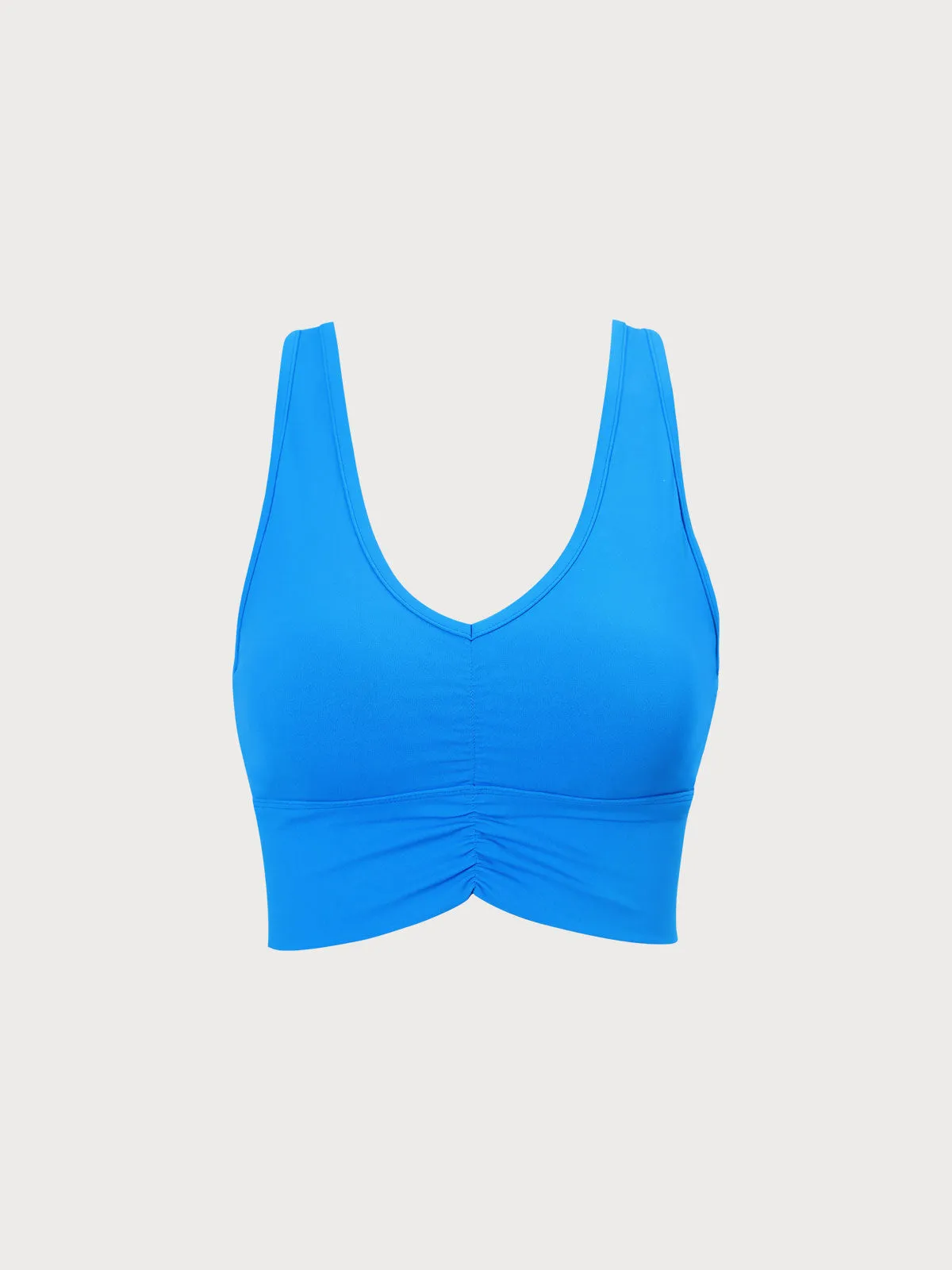 Navy Ruched Sports Bra sold by BERLOOK product image thumbnail 5