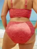 Red Jacquard Plus Size Bikini Bottom sold by BERLOOK