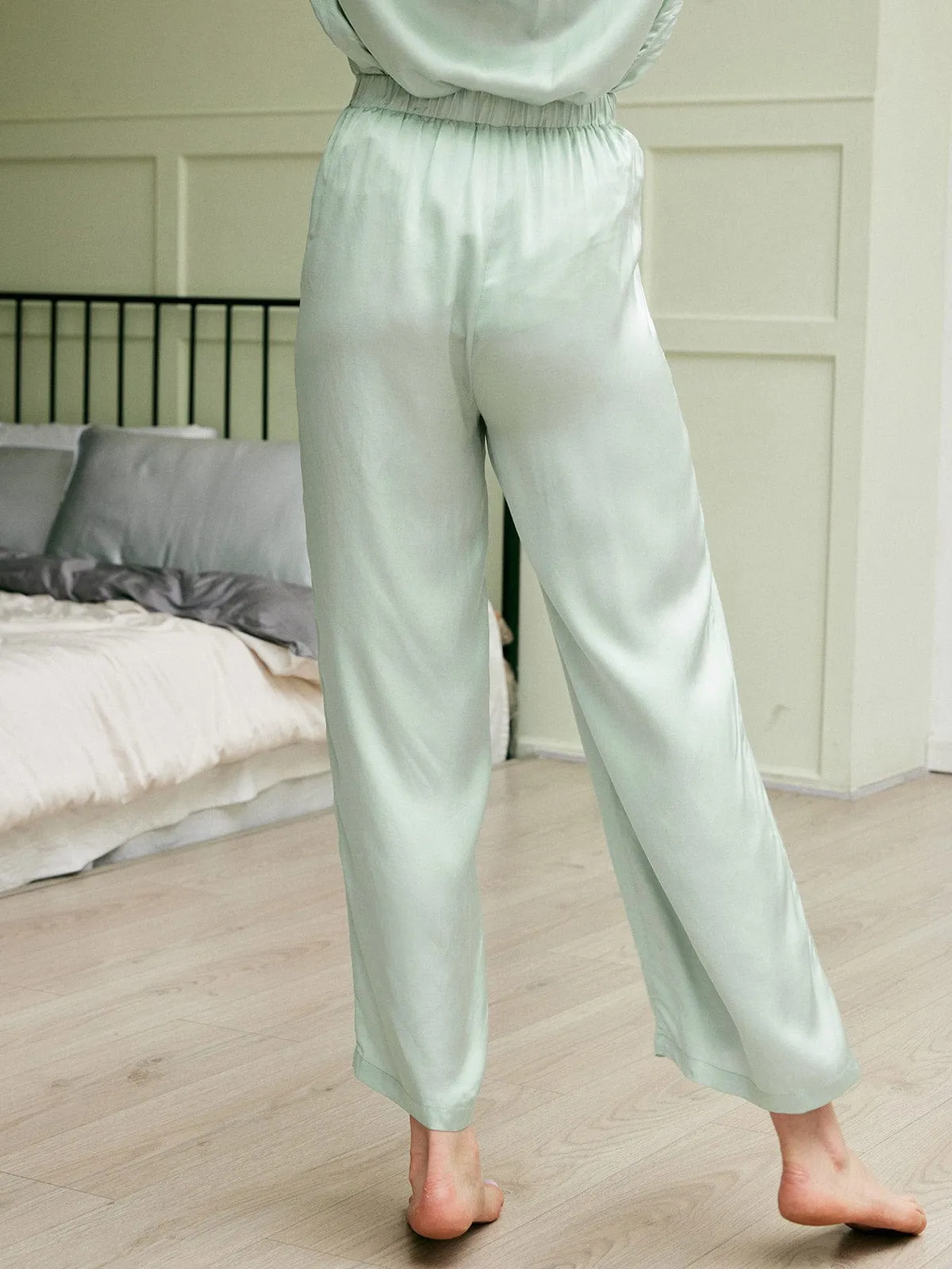 Tie Waist Viscose Wide Leg Pants sold by BERLOOK product image thumbnail 4