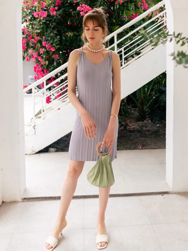 Twist Split Knit Mini Dress sold by BERLOOK