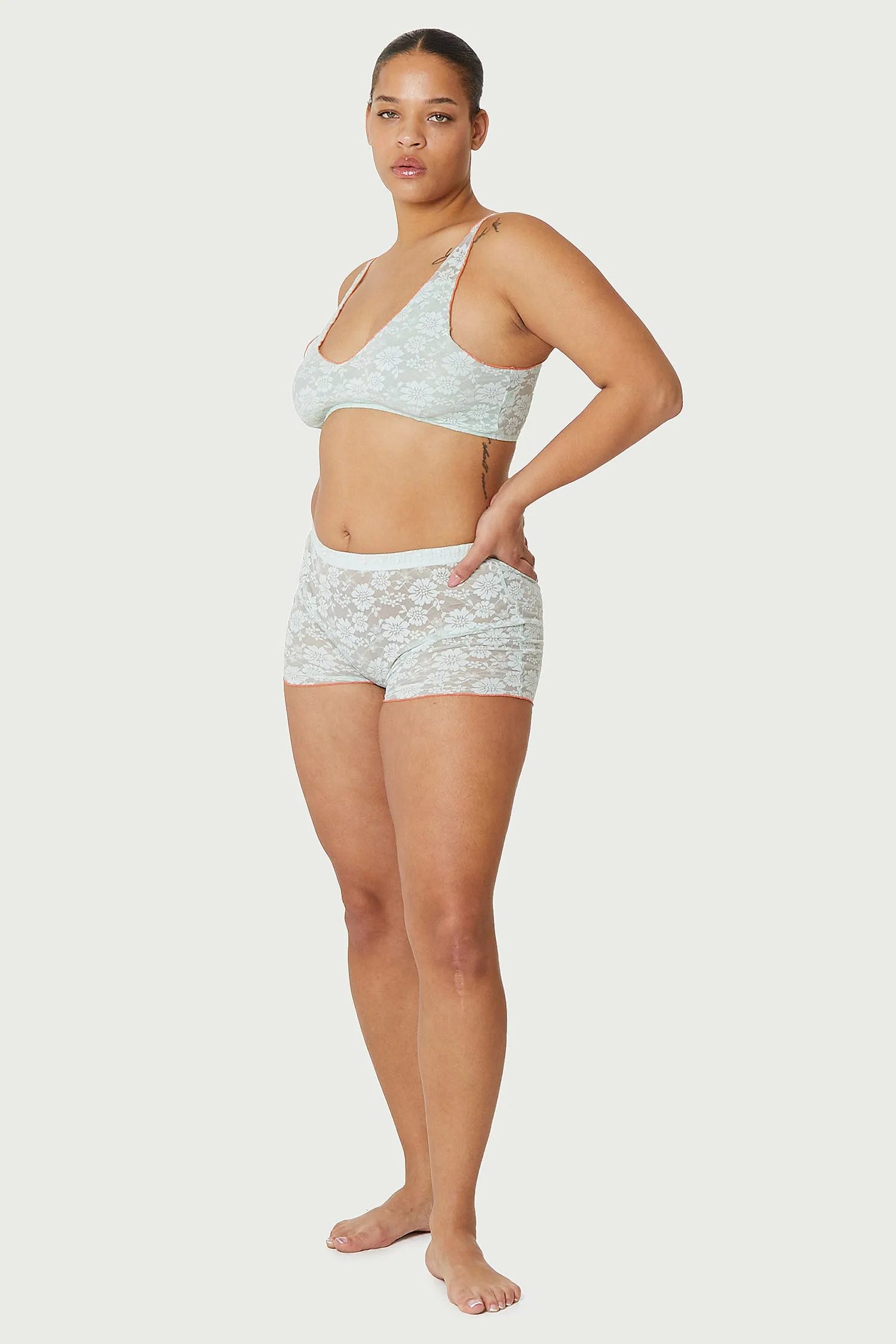 Silky Floral Mesh Bralette sold by FIND ME NOW product image thumbnail 2