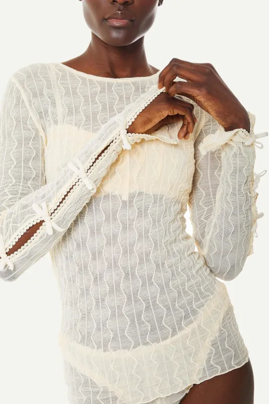 Ross Bow Long Sleeve Top sold by FIND ME NOW